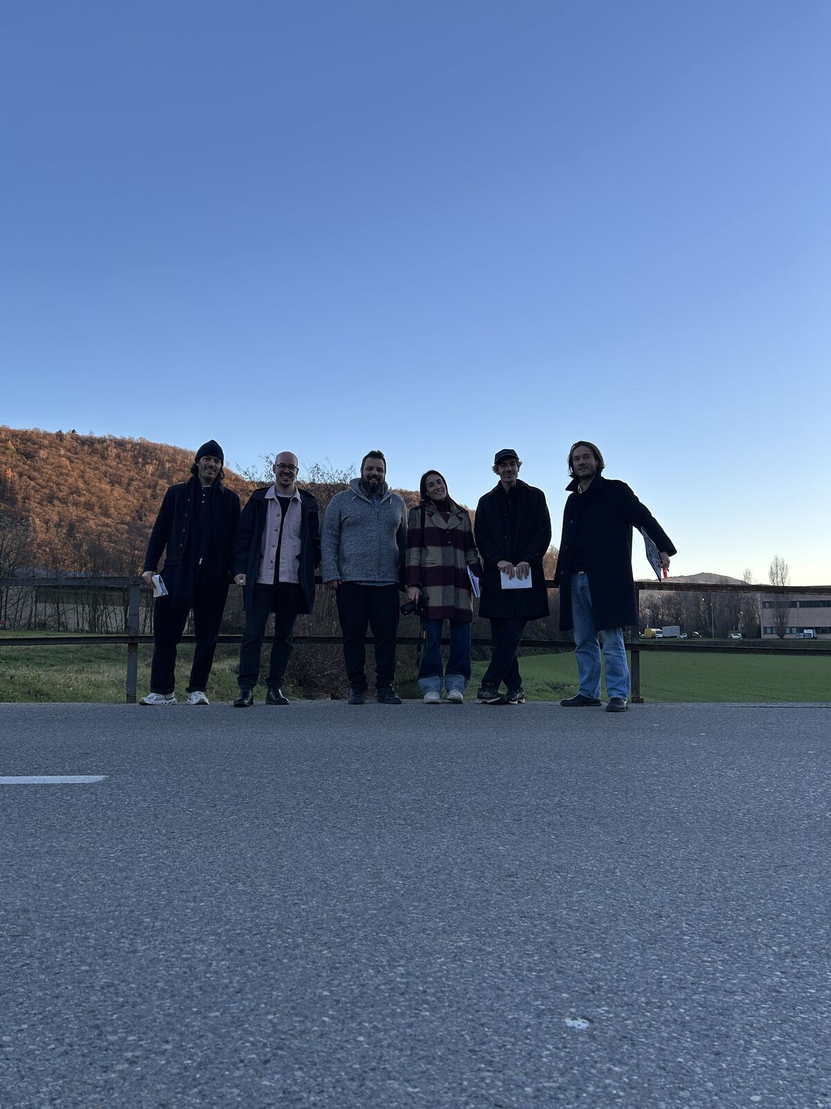 Il team in sopralluogo a Bioggio